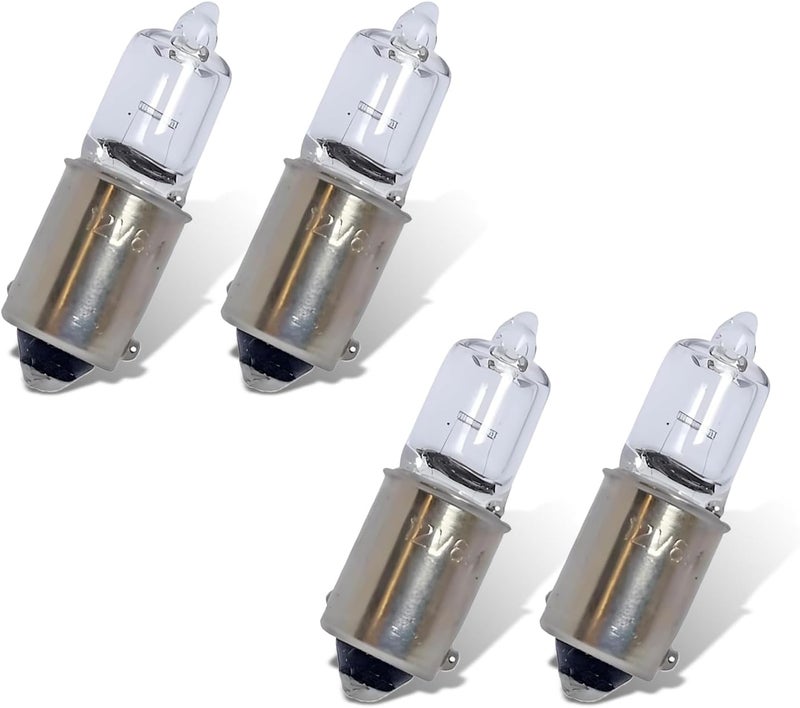 MLY 4 PCS H6W LED Light Bulb 3200-3500K, 12V Durable License Plate Light, Plug and Play Replacement Bulb, Universal Fit for Interior and Exterior Lighting (White) - Image 1